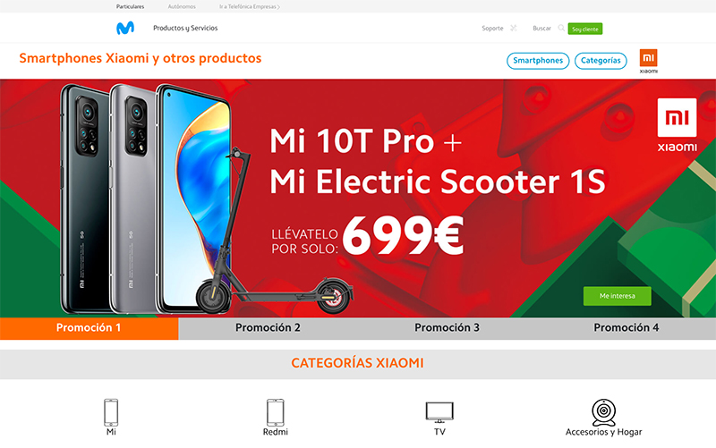 Movistar incorpora a su canal online un espacio de Xiaomi - Just Retail