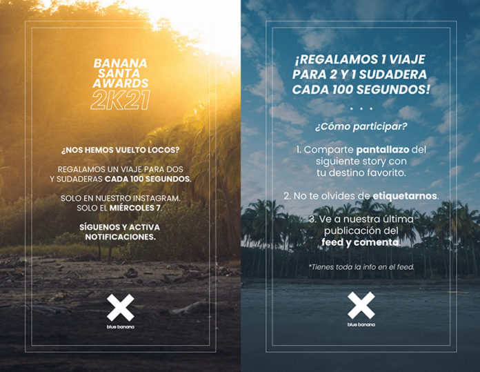 Blue Banana sorteo 100 segundos noticias retail Blue Banana sorteo 100 segundos noticias retail