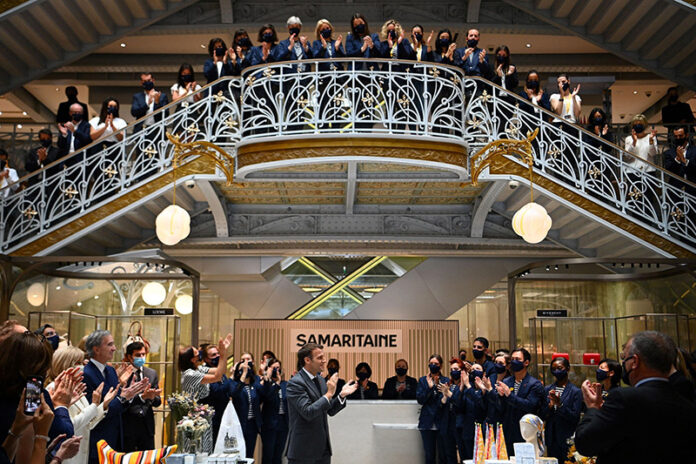 Emmanuel Macron reinaugura La Samaritaine noticias retail Emmanuel Macron reinaugura La Samaritaine noticias retail