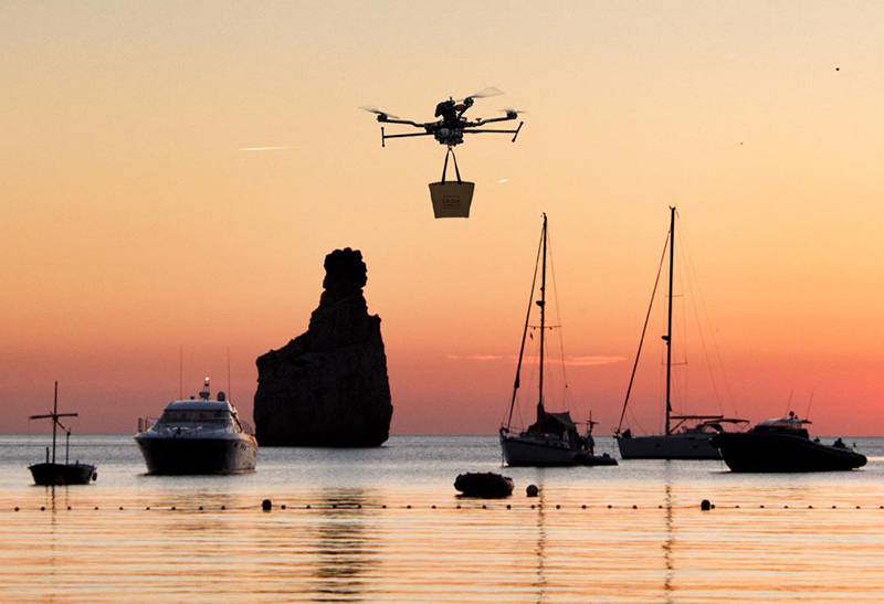 envios drones delivery yates Ibiza noticias retail
