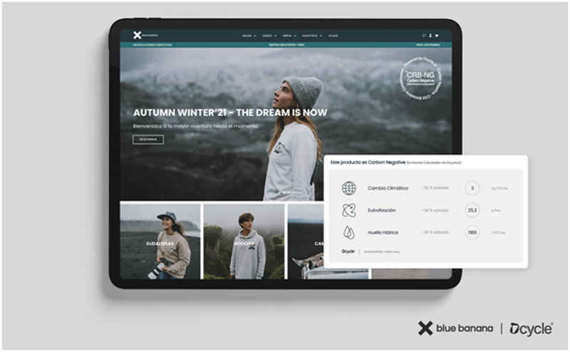 Blue Banana Dcycle emisiones carbono negativas sostenibilidad moda noticias retail