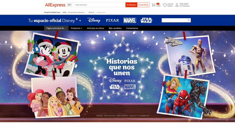 Tienda Disney Aliexpress España online