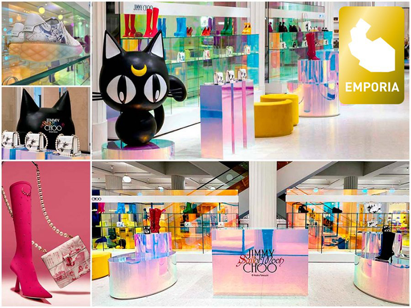 Instalación pop-up de Jimmy Choo x Sailor Moon en Londres de InStore