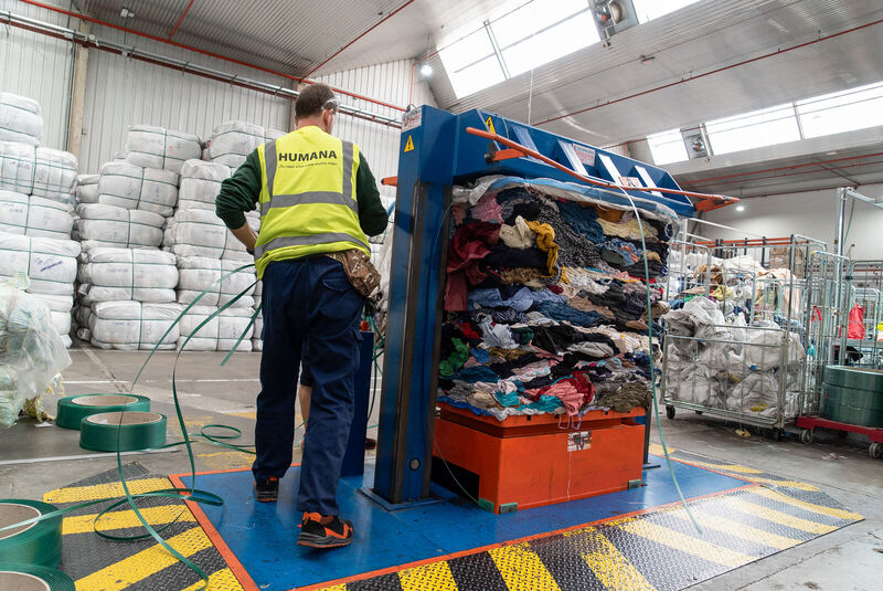 Humana residuo textil
